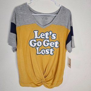NWT Gold Rush Honey Gold Women's XL Let's Go Get Lost Logo Short Sleeve